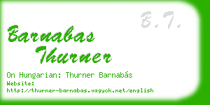 barnabas thurner business card